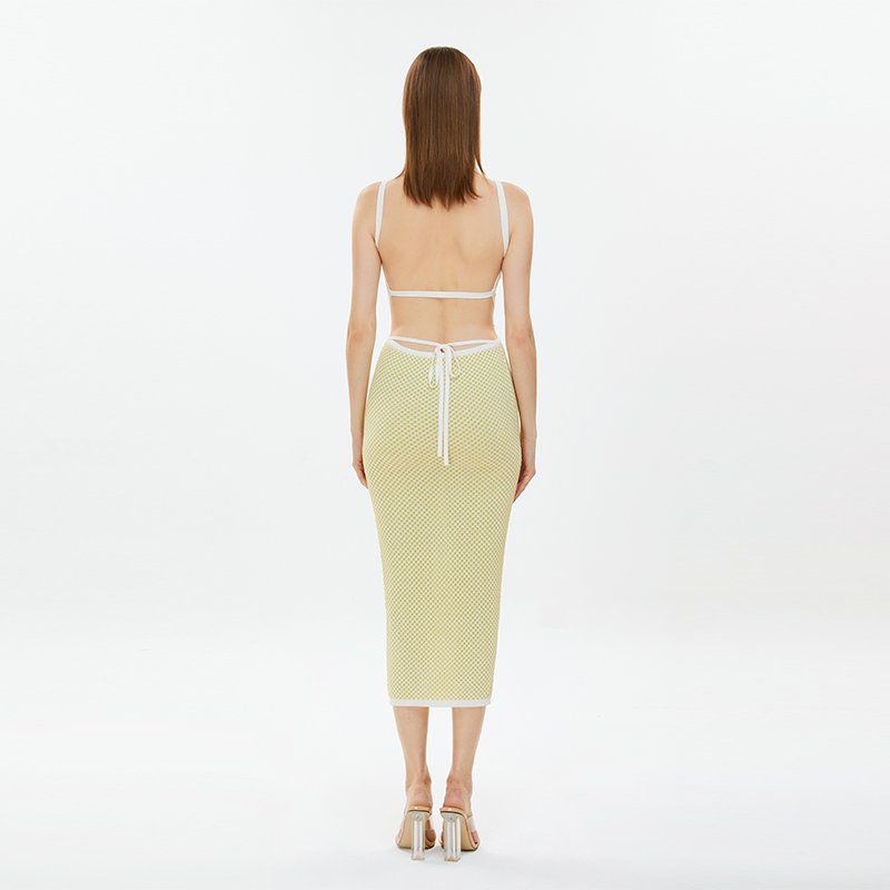 Custom Women's Sexy Sweater Dress Summer Effortlessly Fashionable Slim Fit Ribbed Knit Midi Dress