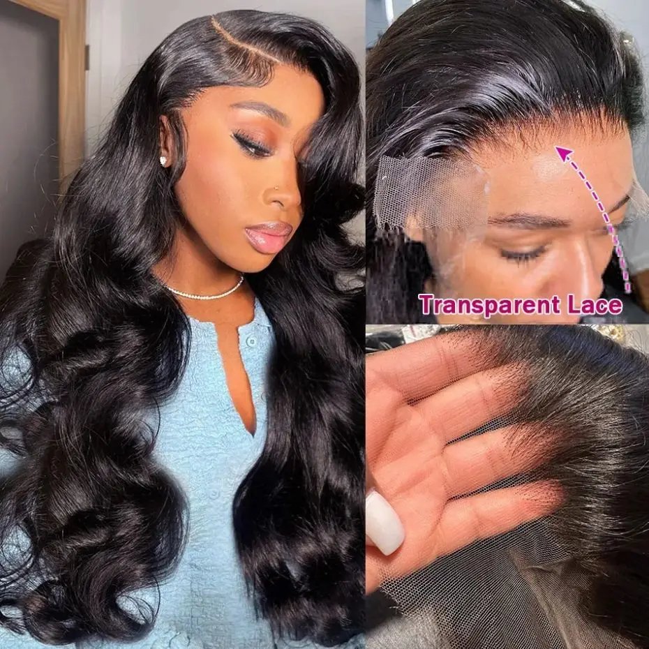 Drop Shipping Virgin Hair Vendors Wholesale Transparent Lace Full Frontal Raw Indian Hair Wig 100% Natural Color Wig Lace Front