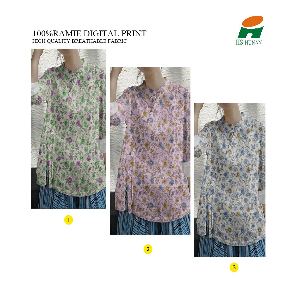 2024 Elegant Floral Printed Crepe Fabric Lightweight with Stunning Design Garment Dress Material Fabric for Clothing