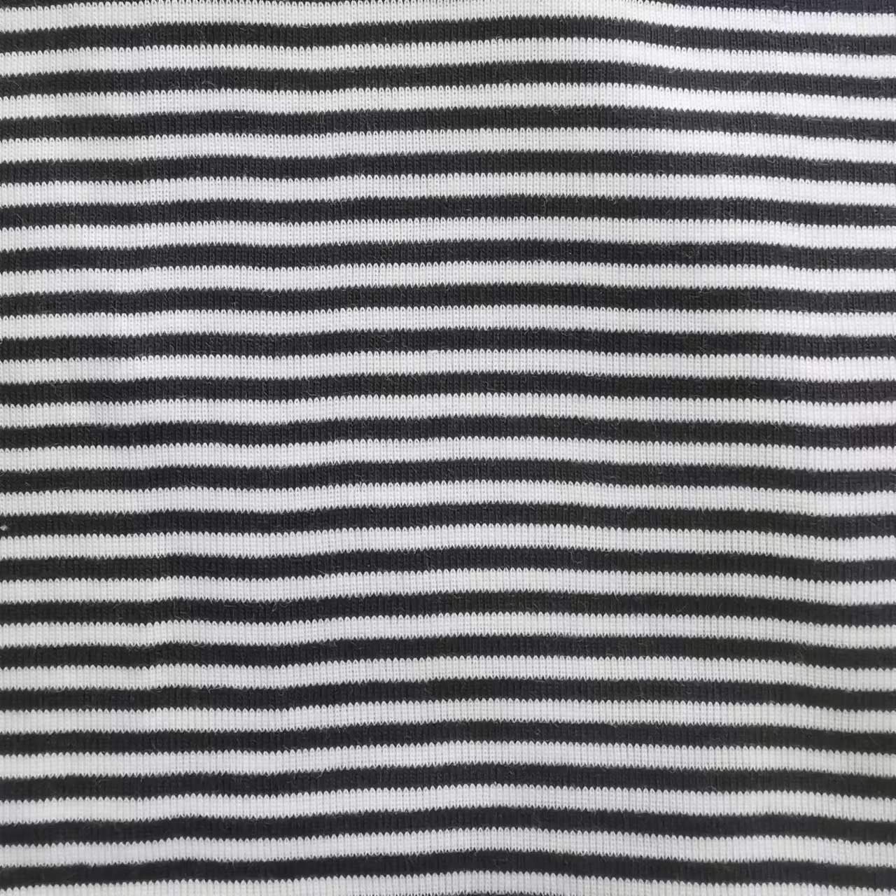 High Quality Knit Feeder Yarn Stripe Dyed 100%cotton 1*1 Rib Fabric. Clothes Cotton Fabric Day Brocade Fabric Weft 100% Cotton