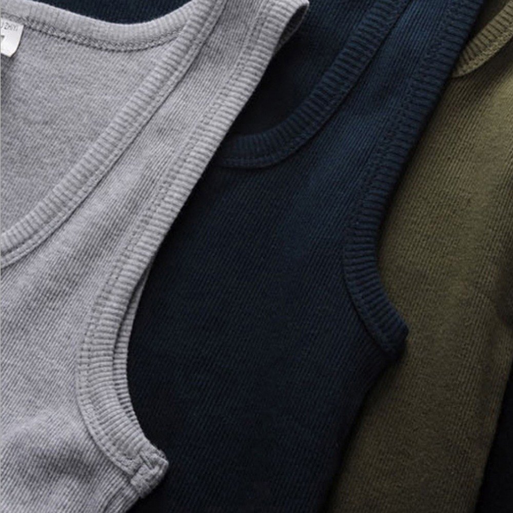 Custom Summer High Quality Workwear Elastic Slim Fitted Gym Ribbed Tank Top Multi Color Cotton Plain Blank Rib Tank Top For Men