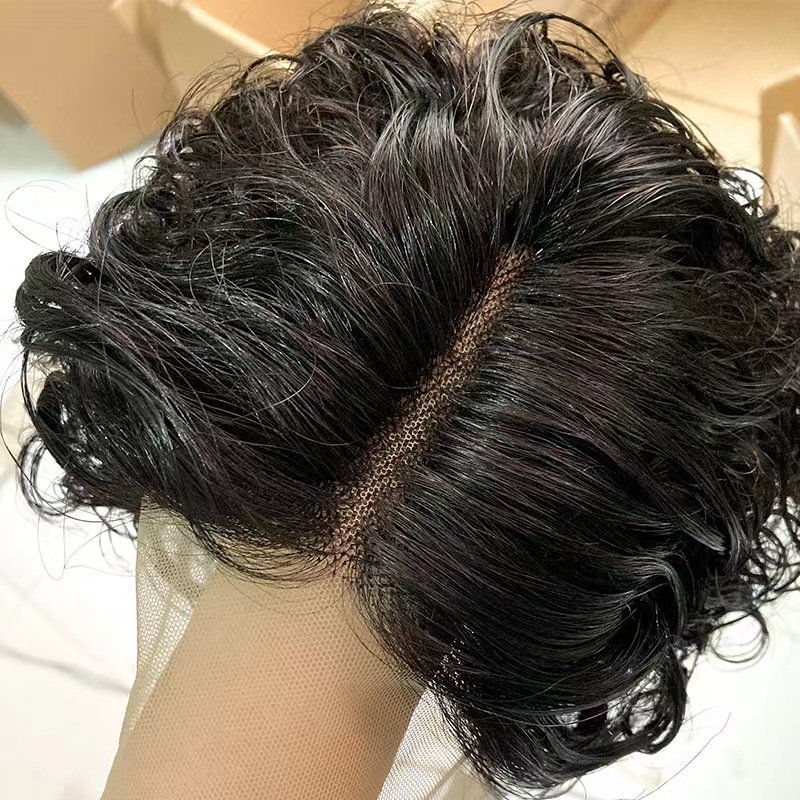 Human Hair Side T Part Pixie Curls Lace Wigs Virgin Brazilian Hair Cheap Short 13x4x1 T Pixie Cut Curly Wigs Wholesale