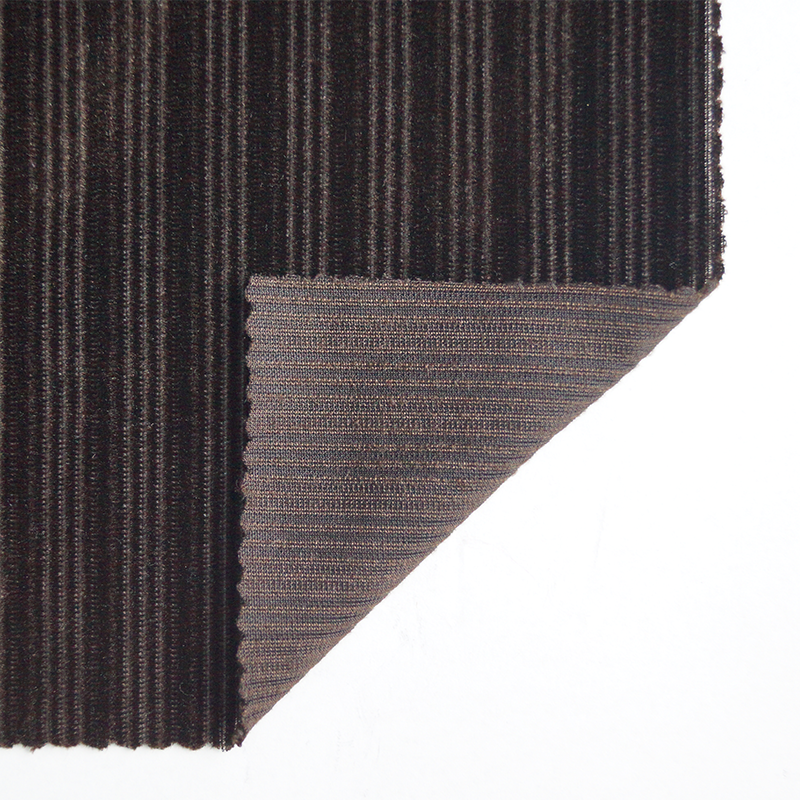 2023 New Design 92%polyester 8%spandex stripe fabric material velvet fabric pillow warp knitting fabric