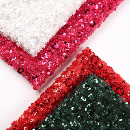 Hot sale products heavy beads sequins luxury bridal net fabric for weddings dress wine beaded net sequin fabric
