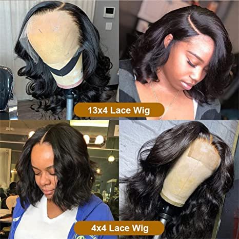 Body Wave Short Wigs 10a Human Hair Lace Front Curly Bob Wigs Brazilian Virgin Hair short Wigs for Black Women