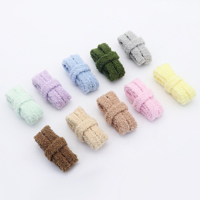 Hot selling 15mm extra wide AF Caterpillars thick Fuzzy shoelaces Flat Fat SB Dunks Low canvas Sneakers Fluffy Shoe Laces