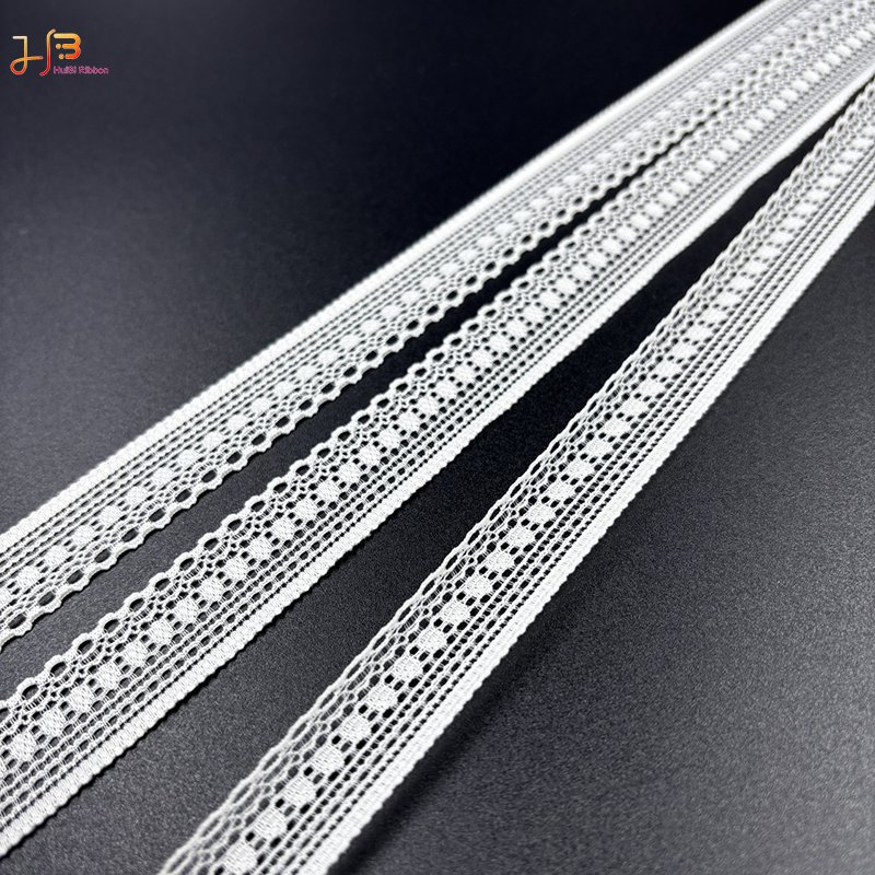 1430 Factory Stock White 3.5 Elastic Lace Fabric Embroidery Lace Trim Materials For clothing