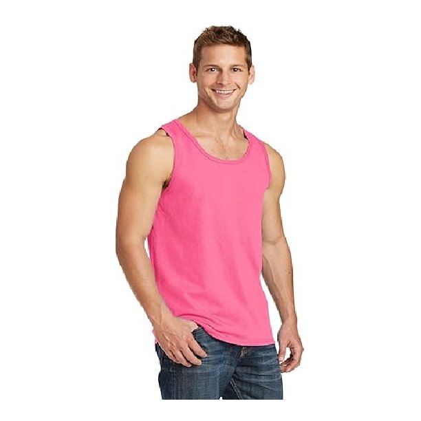 New collection stylish solid color 100% cotton single jersey sleeve less round neck men's tank top from Bangladesh best price