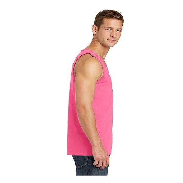New collection stylish solid color 100% cotton single jersey sleeve less round neck men's tank top from Bangladesh best price