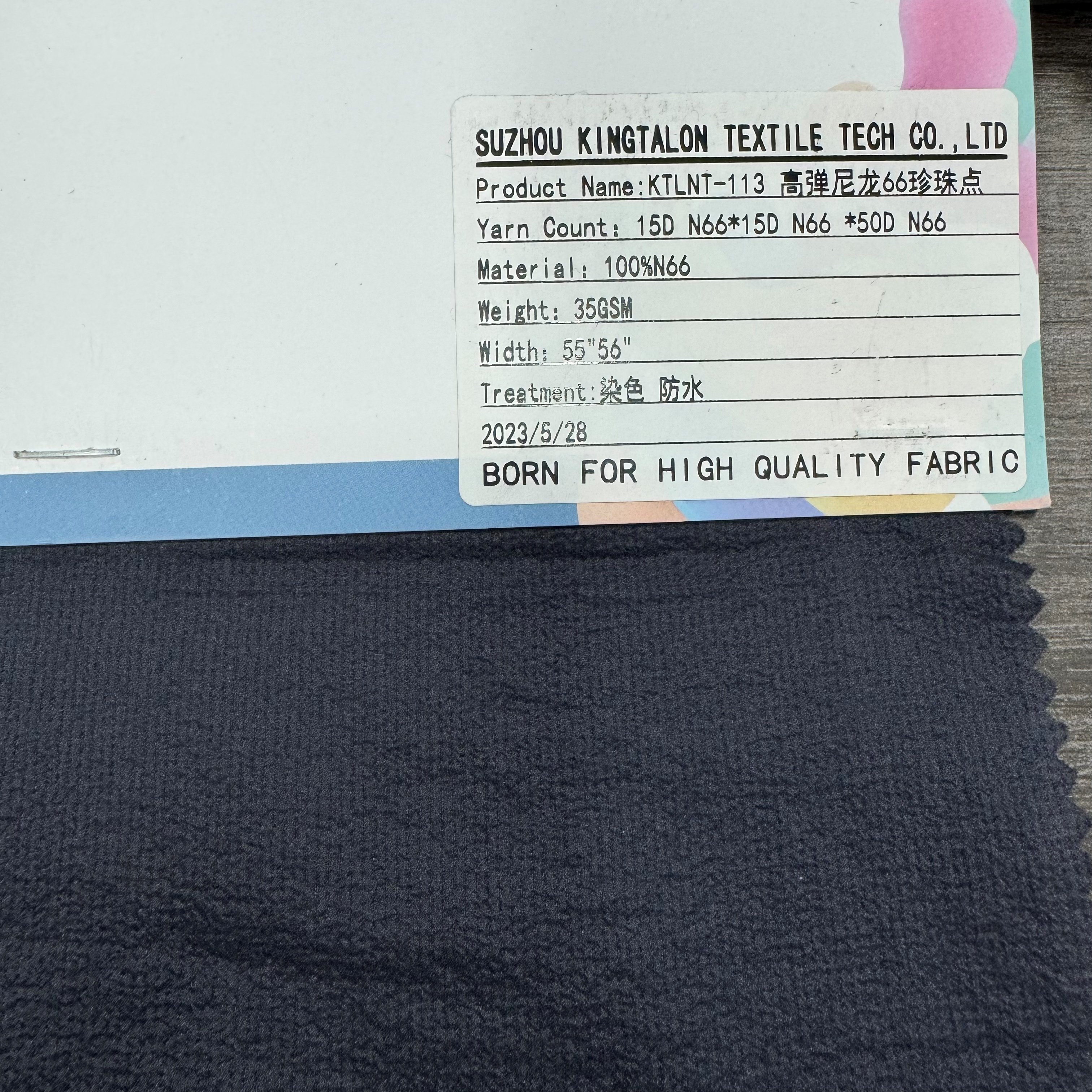 N66*15D NYLON TAFFETA ELASTIC TASLON FABRIC FOR WINTER JACKET RECYCLED/ECO- FABRIC FOR DOWNJACKET