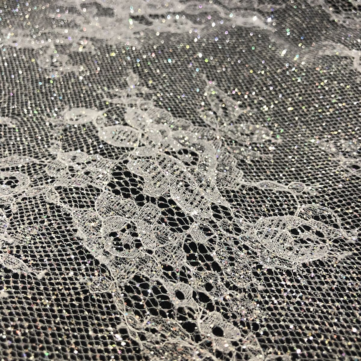 Lightweight Eco-Friendly Satin Sequin Net Fabric Floral Pattern Hot Stamping Bronzing Mesh Lace Non-Elastic for Wedding Dresses