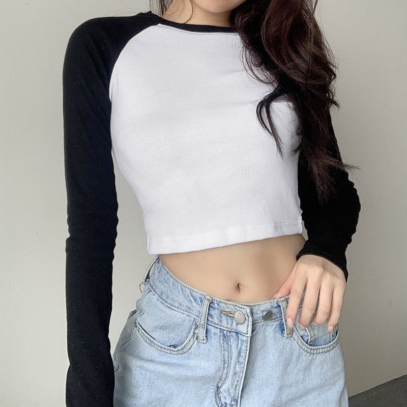 Fashion Top Shirt 2020 Hot Sell Skintight Ladies Ribbed Knit Top Shirt