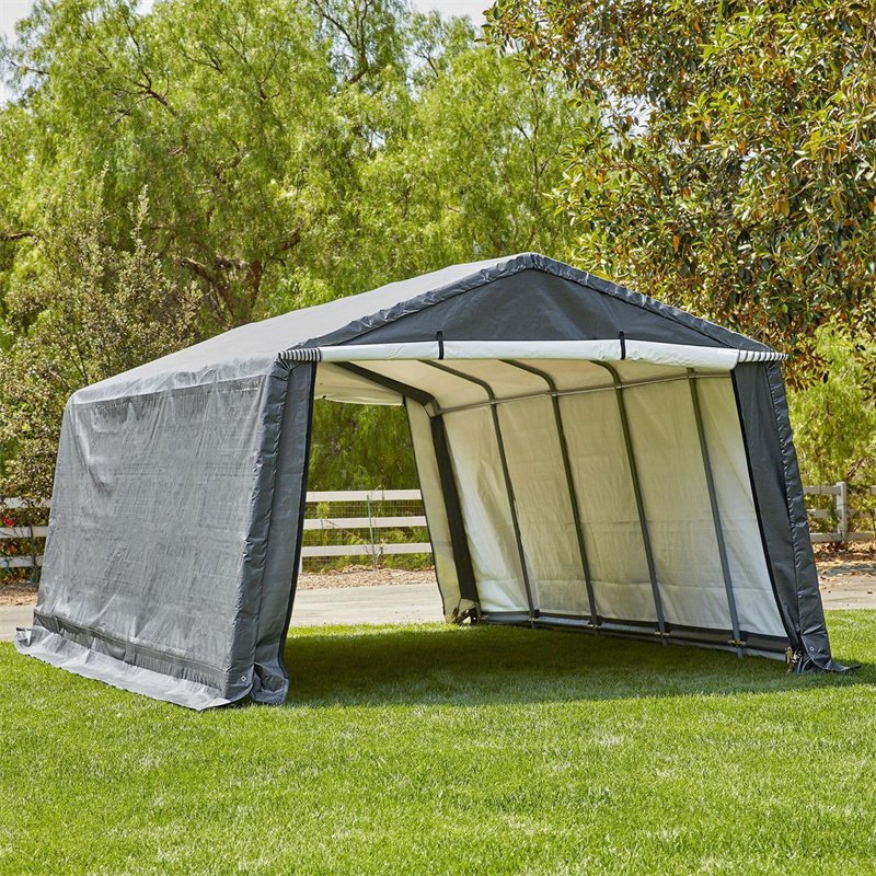 10x20FT Heavy Duty PVC Carport Canopy 200gsm PE Tarp Portable Car Tent Garage Tarpaulin Shelter