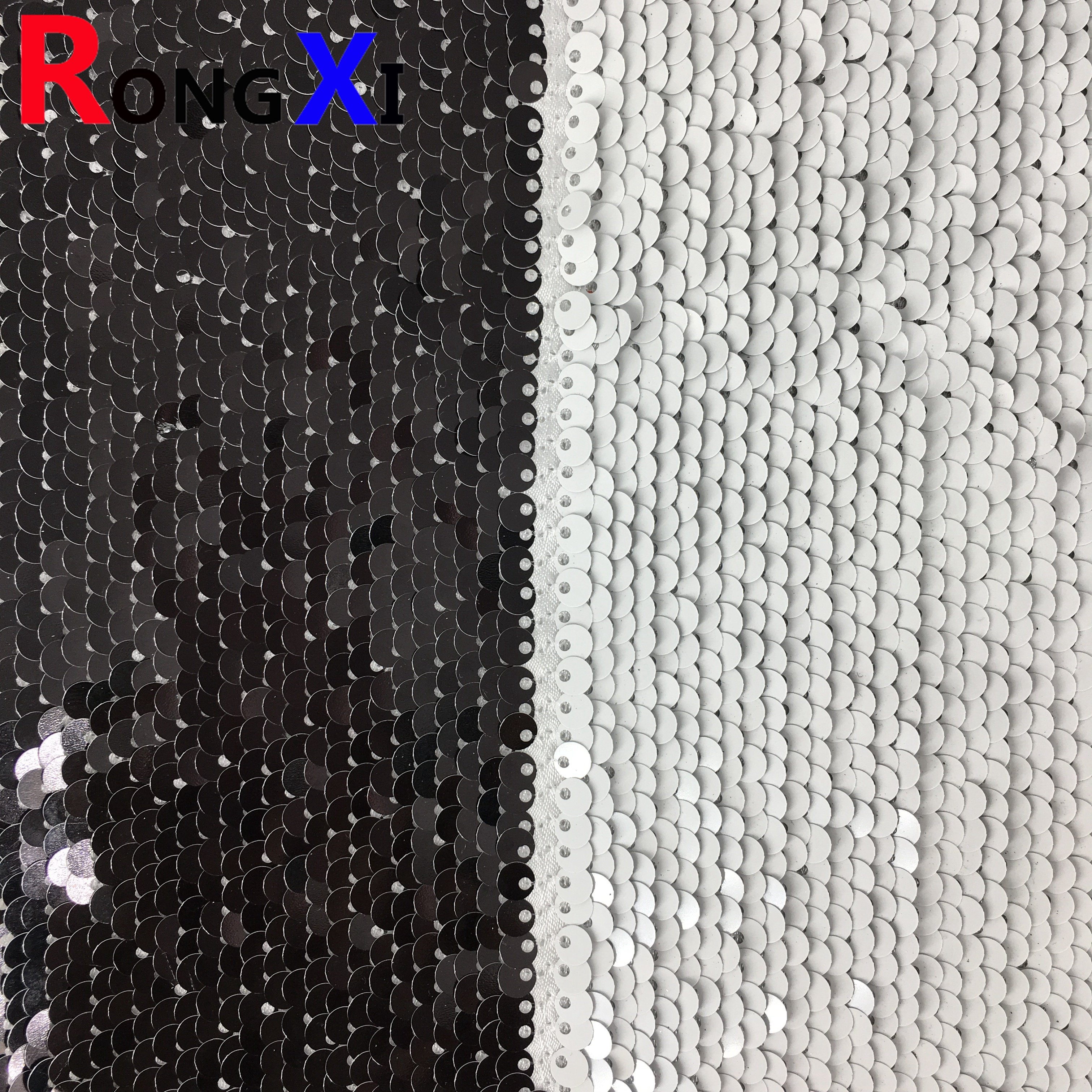 RXF0715 Sequin Fabric Embroidery Sequin Fabric Reversible Custom-made Sequin Fabric