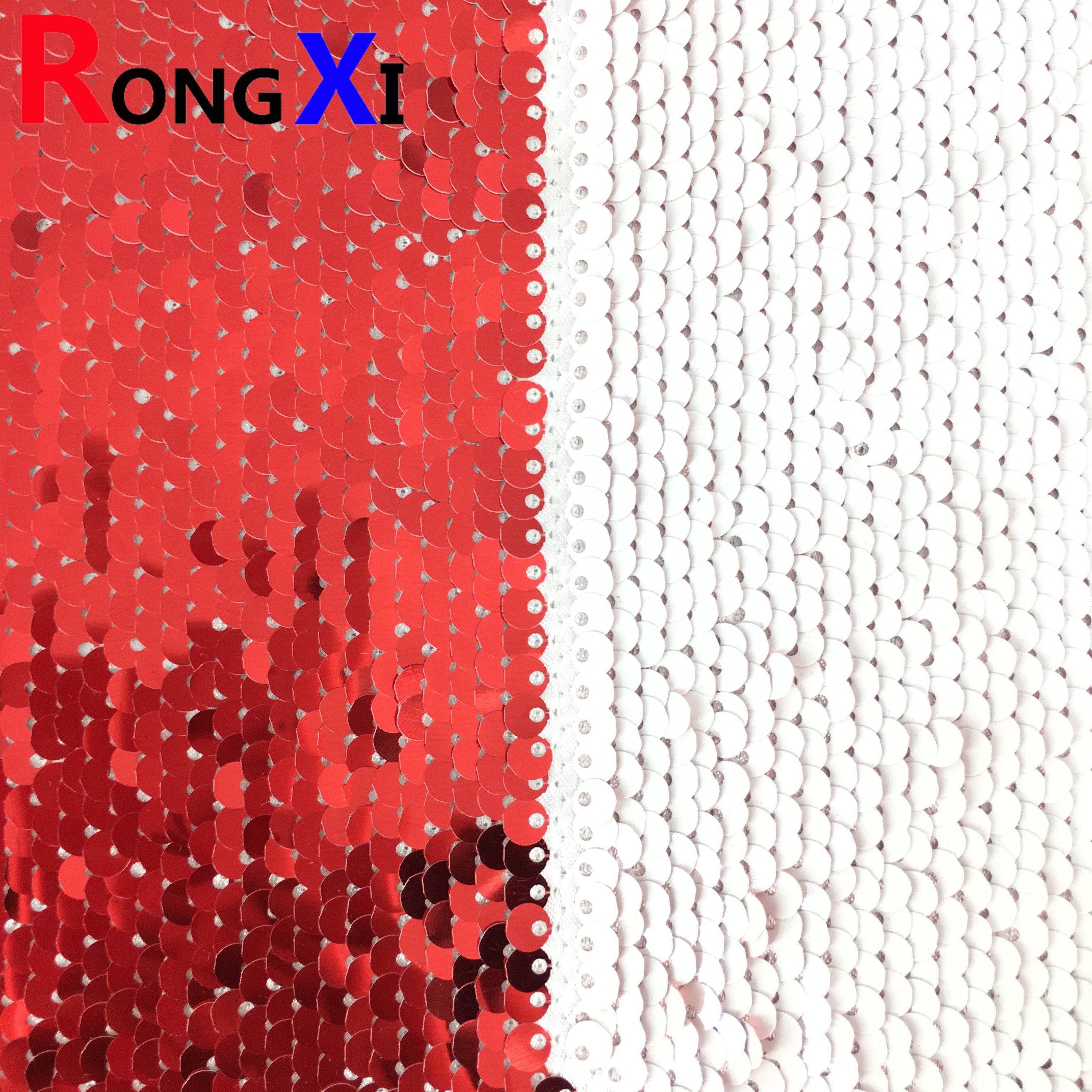 RXF0715 Sequin Fabric Embroidery Sequin Fabric Reversible Custom-made Sequin Fabric
