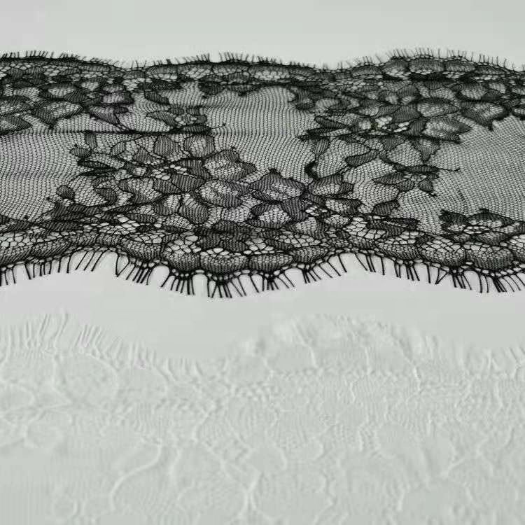 Hot Selling Nylon Eyelash Lace Full Nylon Flower Width 16.5cm High Quality Clothing Underwear Accessories Wholesale