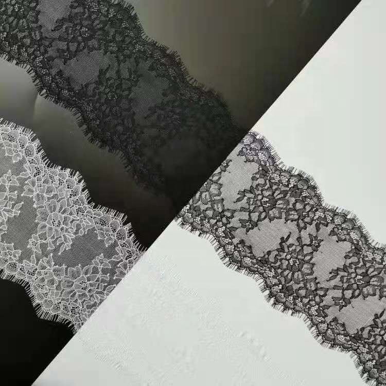 Hot Selling Nylon Eyelash Lace Full Nylon Flower Width 16.5cm High Quality Clothing Underwear Accessories Wholesale