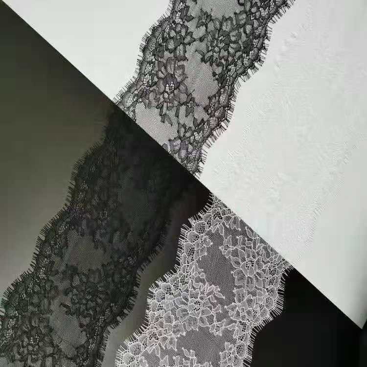 Hot Selling Nylon Eyelash Lace Full Nylon Flower Width 16.5cm High Quality Clothing Underwear Accessories Wholesale