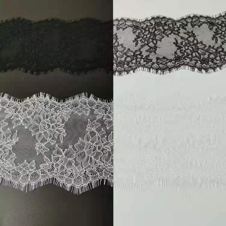 Hot Selling Nylon Eyelash Lace Full Nylon Flower Width 16.5cm High Quality Clothing Underwear Accessories Wholesale