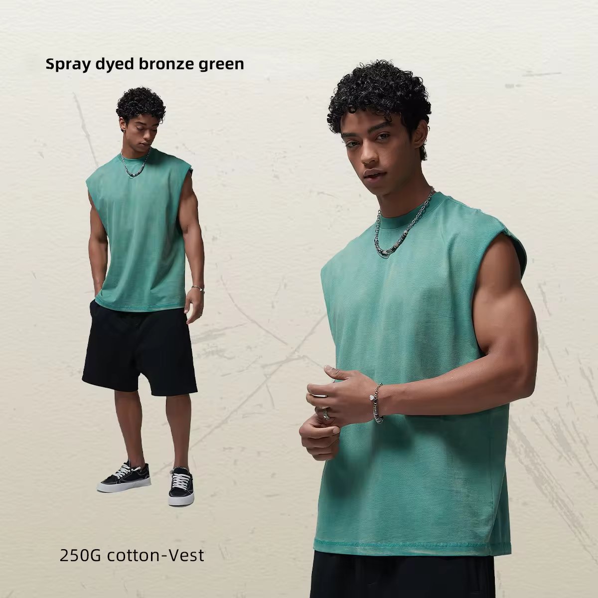 Zhen Pin Custom Oversize Heavy Weight 100% COTTON Fitness Gym Tank Top Men Crop Ribbed Plus Size Men's women's vest Tank tops