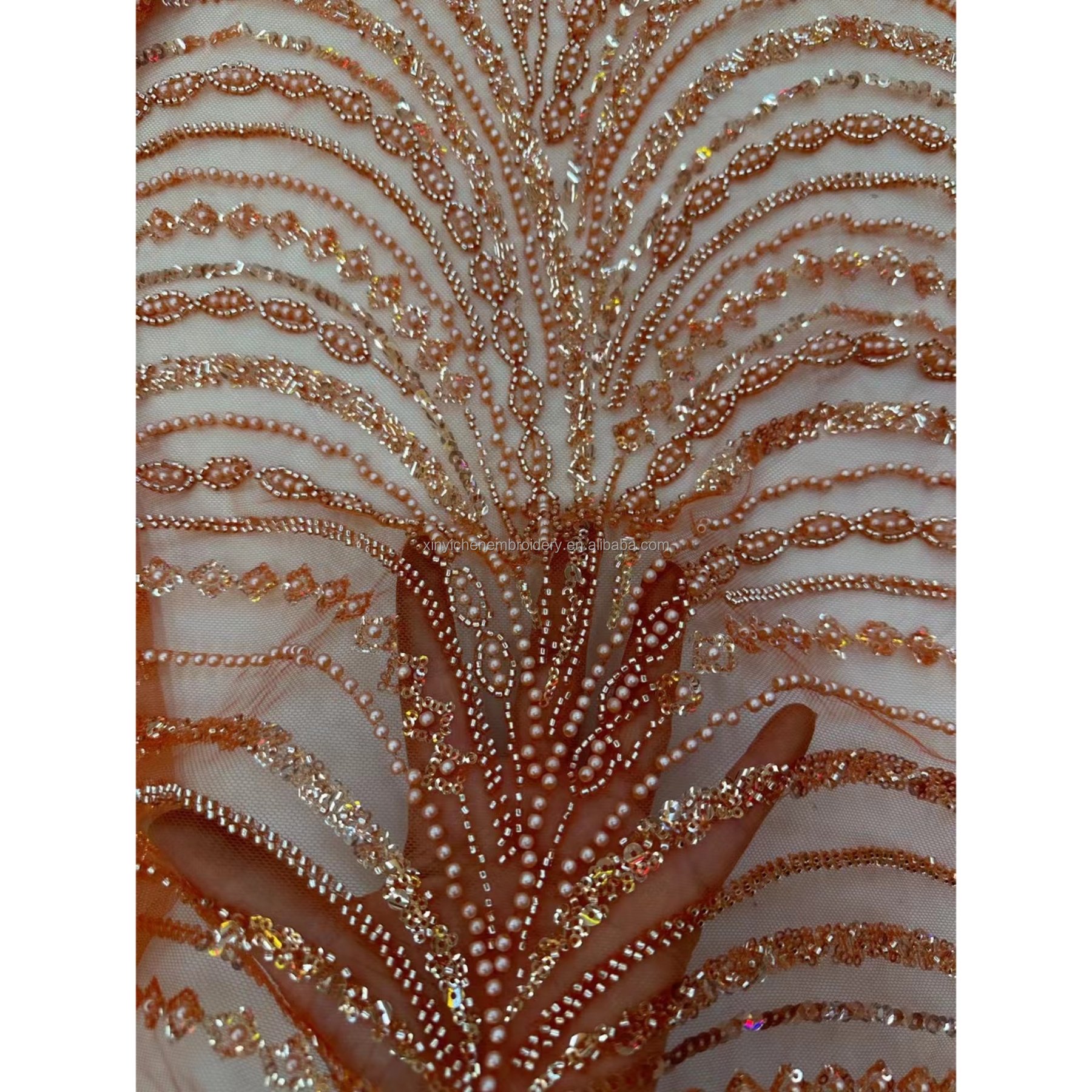 or standard competitive price heavy lace fabric price embroidery fabrics for clothing material for dress