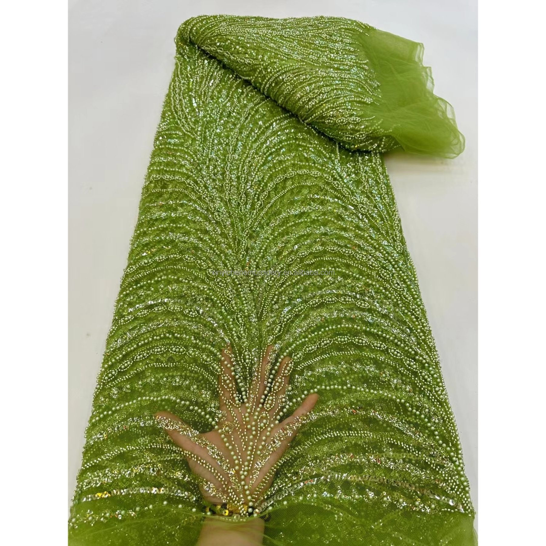 or standard competitive price heavy lace fabric price embroidery fabrics for clothing material for dress