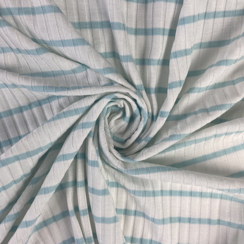 South America Venezulea shipping Polyester Rayon knit jersey yarn dyed stripe RIB FABRIC 8x5 knitted