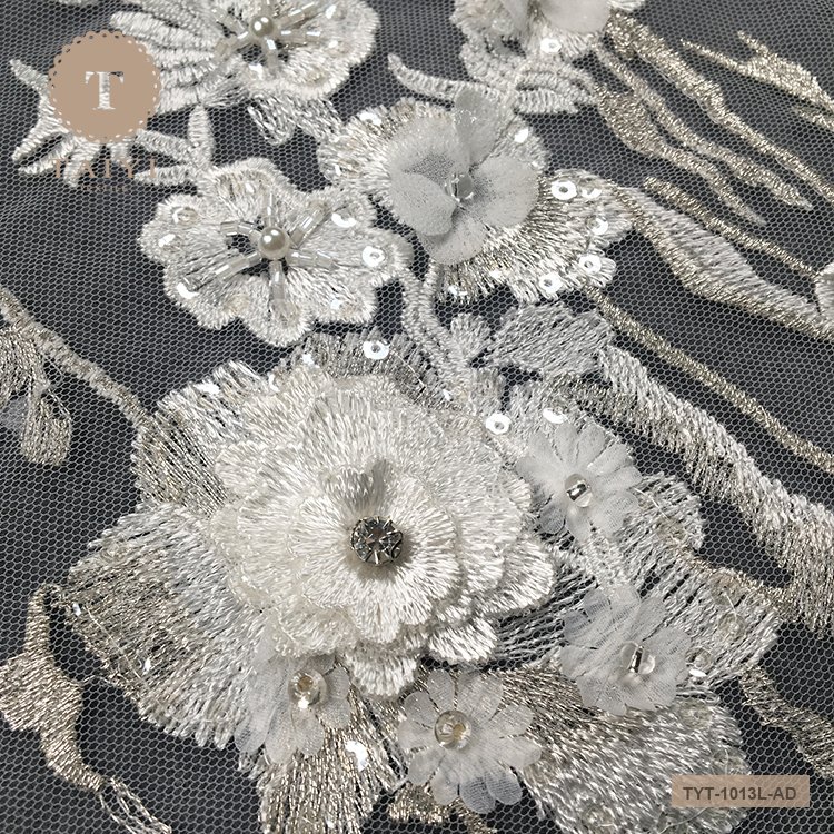 Leadership fashion Cord beaded Lace Fabric