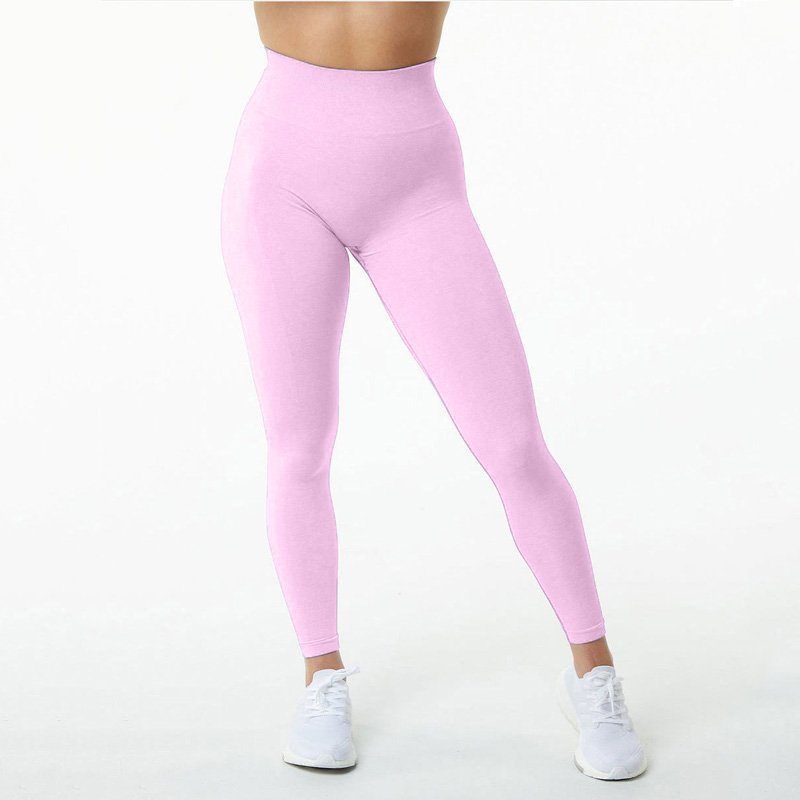 Custom Breathable Buttery Soft Booty Knit High Waist Athletic Gym Scrunch Butt Seamless Yoga Pants Leggings For Women