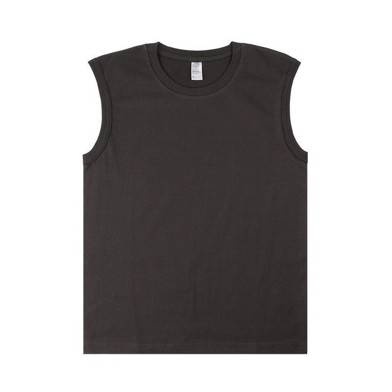 TT01 Factory High Quality Casual Sports 100% Cotton Solid Color Undershirts Men's Ribbed Tank Tops