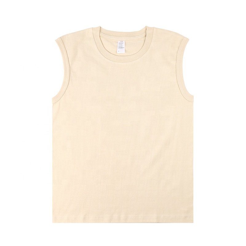 TT01 Factory High Quality Casual Sports 100% Cotton Solid Color Undershirts Men's Ribbed Tank Tops