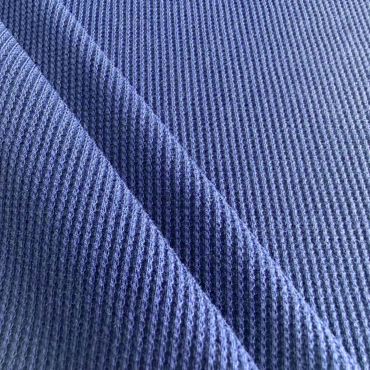 Wholesale 260gsm knitted TR waffle fabric polyester rayon viscose spandex cross waffle ribbed fabric for garment
