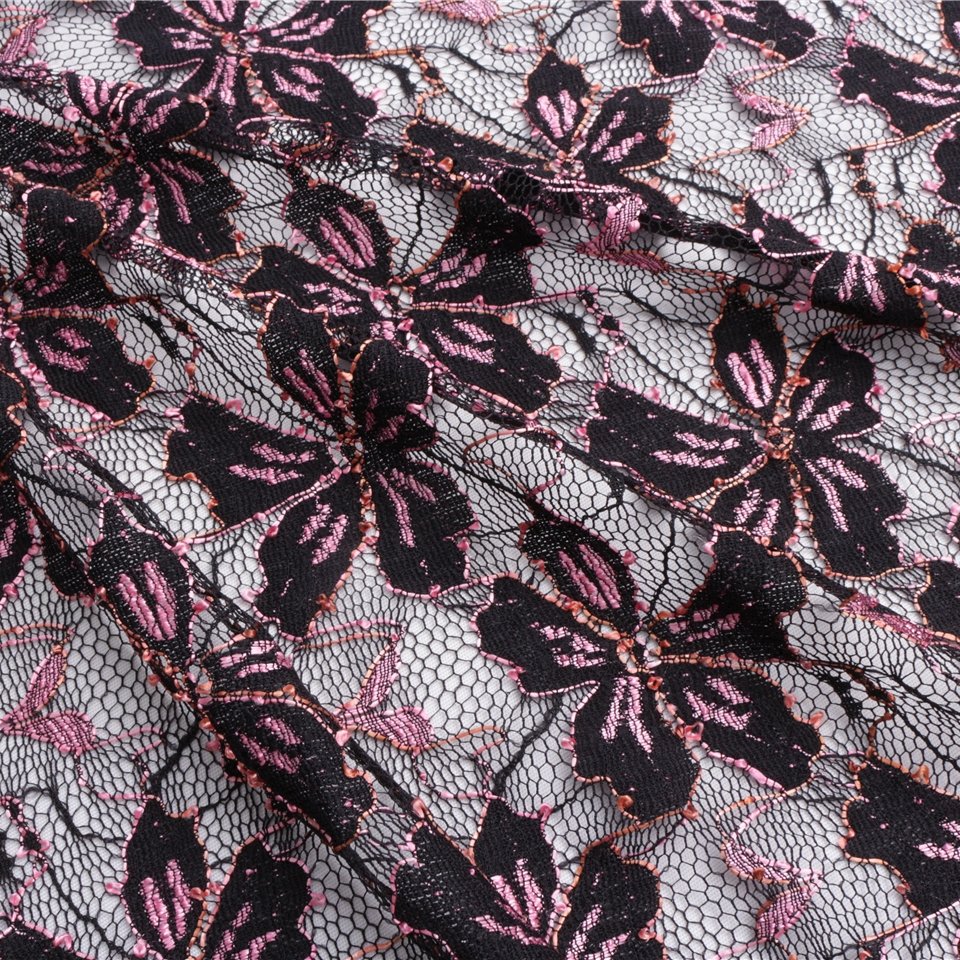 New Style Lower Price Fashion Nylon Polyester Stretch Jacquard Lace Fabric For Dress