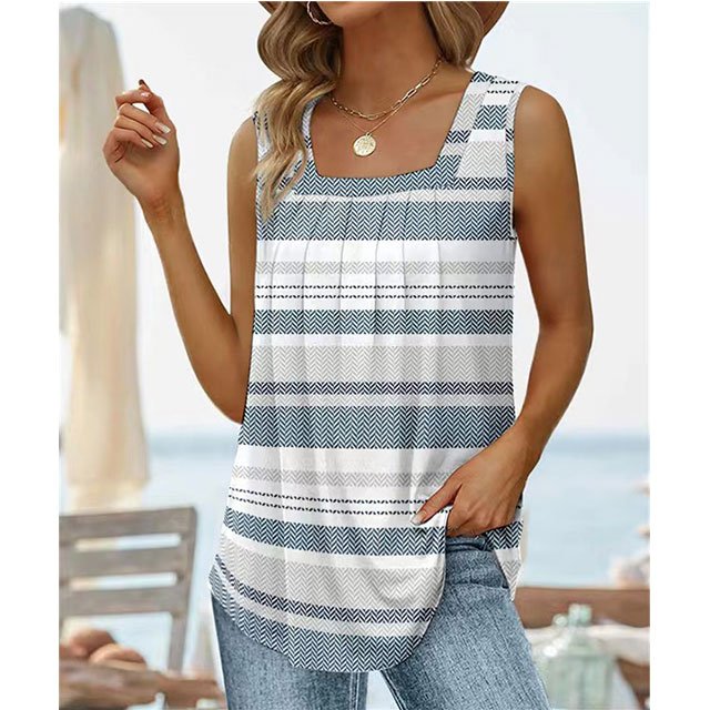 Hot Sale Fashion Summer T Shirts Solid Sleeveless Ribbed Knit Slim Breathable Tank Top For Women