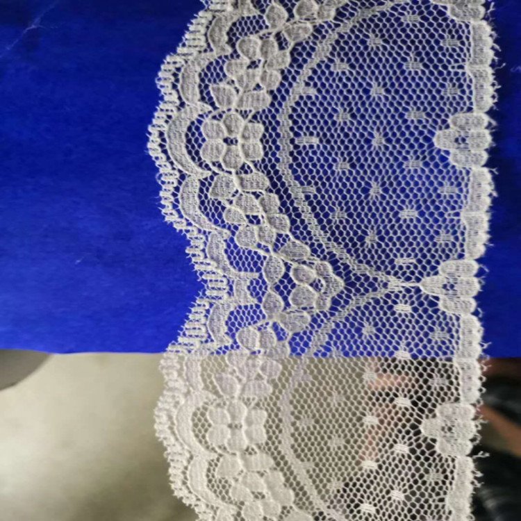 Nylon Elastic 4cm 5cm Floral Lace Trim for Wedding Decoration Garment Coffin
