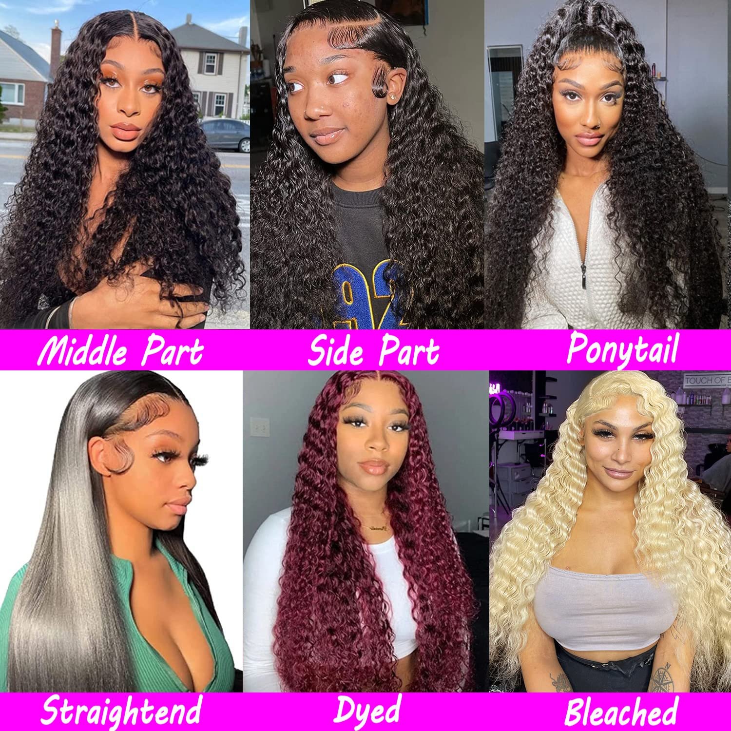 250 Density Deep Wave Frontal Wig 13x4 13x6 HD Lace Front Wigs Cuticle Aligned Raw Human Hair Wigs Wholesale Vendors