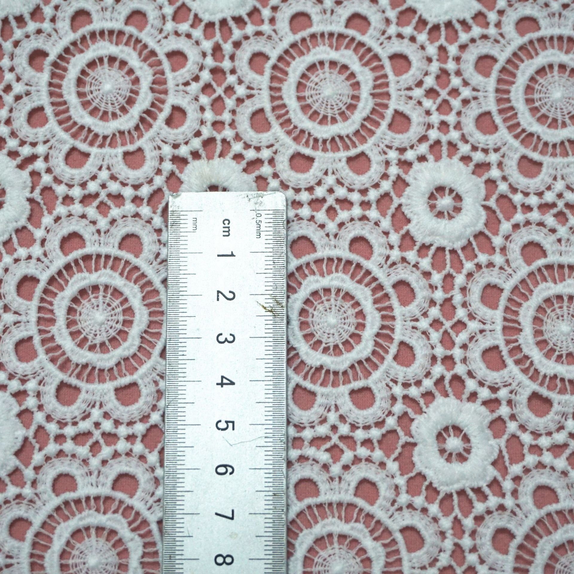 Water Soluble Lace Clothing Accessories Flower Cutout Milk Silk Dubai Fabric Lace Embroidery Fabrics