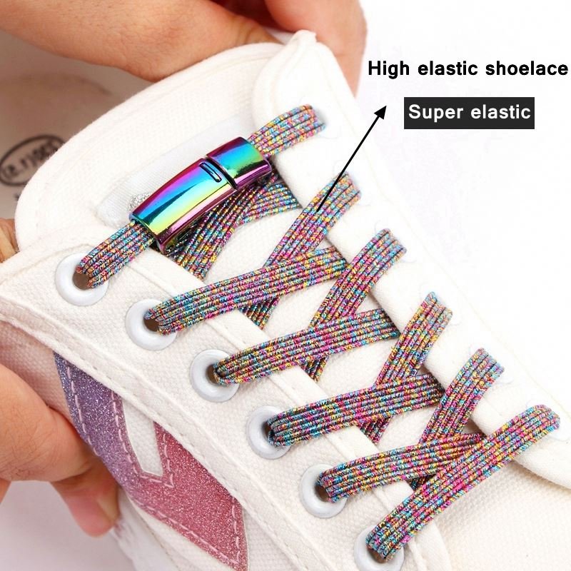 Elastic shoelaces Sneakers Magnetic Lock Shoelaces Man Women's Sports Shoes Accessories lazy Flat Shoe laces magnetic shoelaces