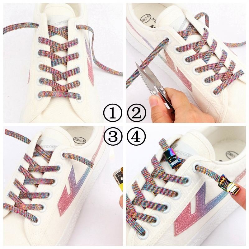 Elastic shoelaces Sneakers Magnetic Lock Shoelaces Man Women's Sports Shoes Accessories lazy Flat Shoe laces magnetic shoelaces