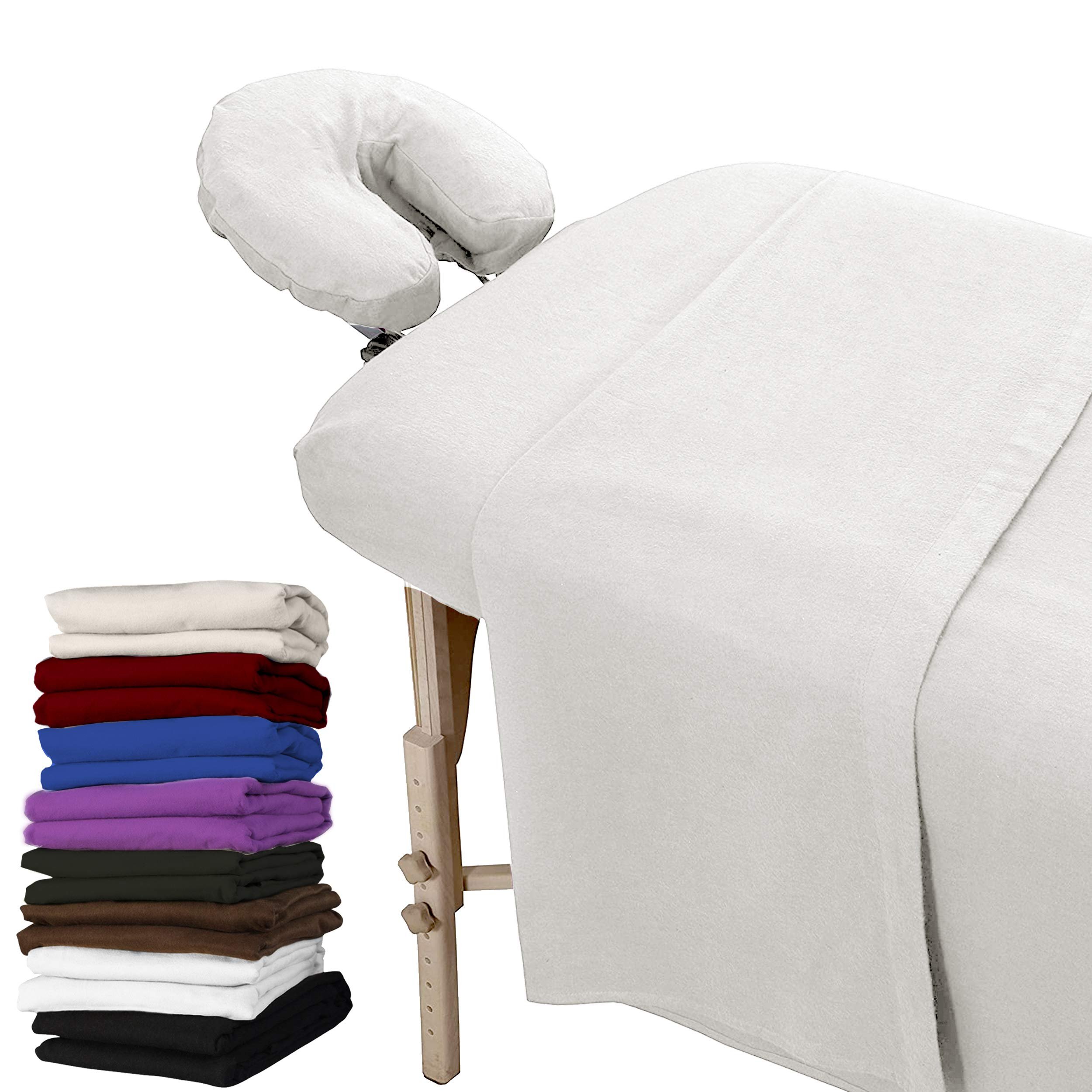 Soft microfiber massage table bed sheet cover set Spa Massage Table Elastic Fitted Flat Bed Sheet