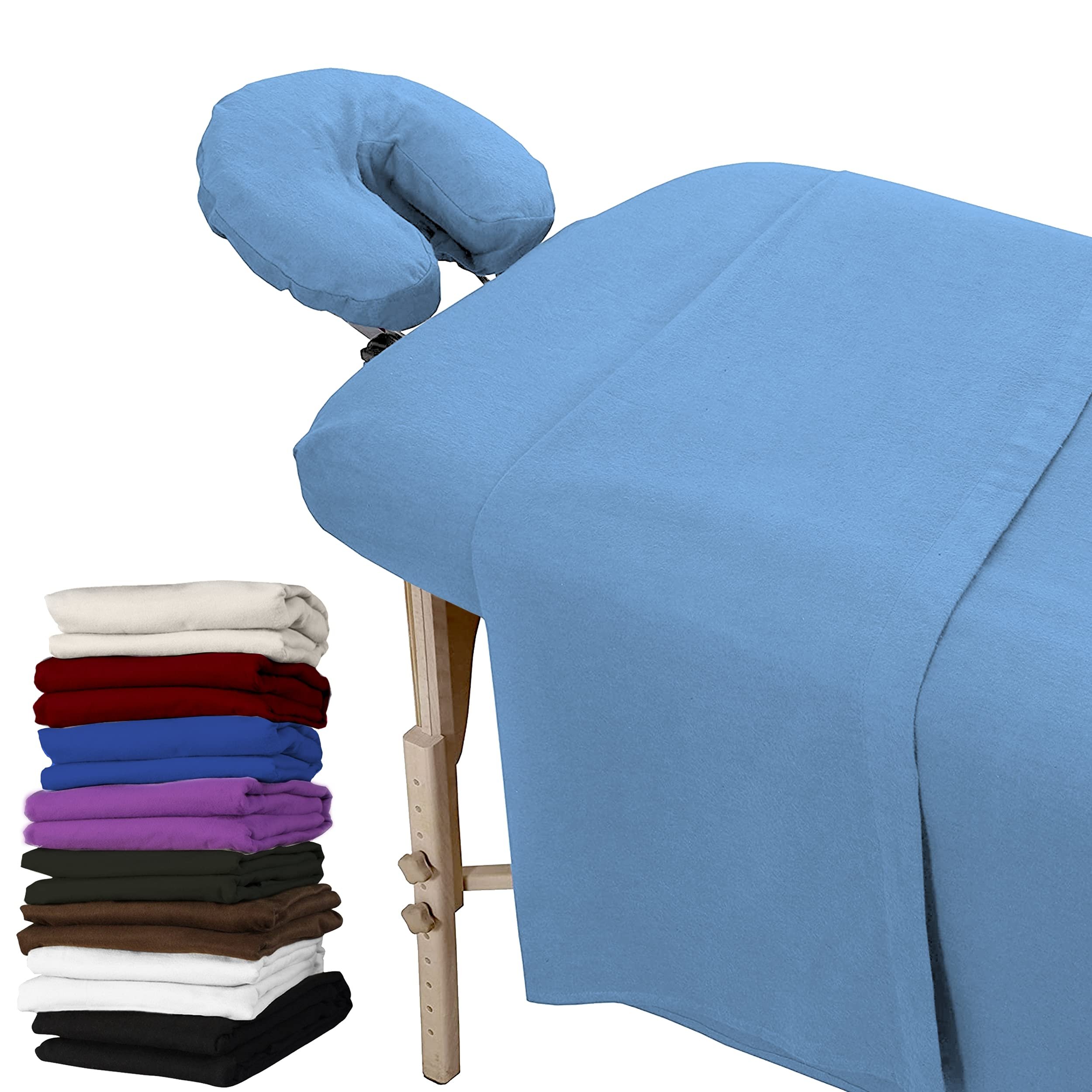 Soft microfiber massage table bed sheet cover set Spa Massage Table Elastic Fitted Flat Bed Sheet