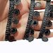 Indian Black Sequin Lace Costume Accessories Shiny Latin Dance Skirt Trimming Material Fringe Trim Fabric Decor Tassel Lace