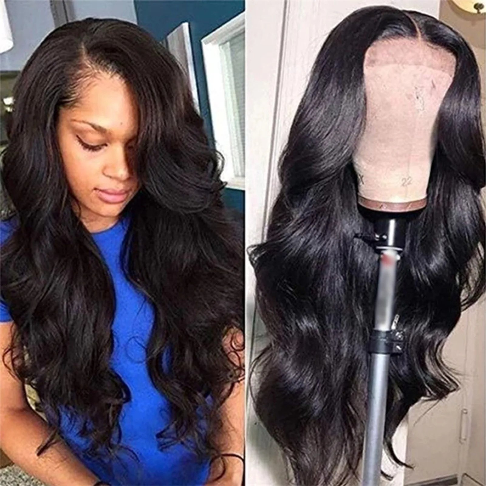 Wholesale Cuticle Aligned Peruvian Hair Wigs Vendor Transparent Swiss Lace Front Wig 100% Virgin Human Hair Lace Frontal Wig