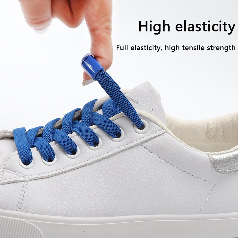 No Tie Shoe laces Press Lock Shoelaces without ties Elastic Laces Sneaker Kids Adult Widened Flat Shoelace for Shoes
