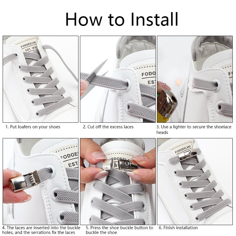 No Tie Shoe laces Press Lock Shoelaces without ties Elastic Laces Sneaker Kids Adult Widened Flat Shoelace for Shoes