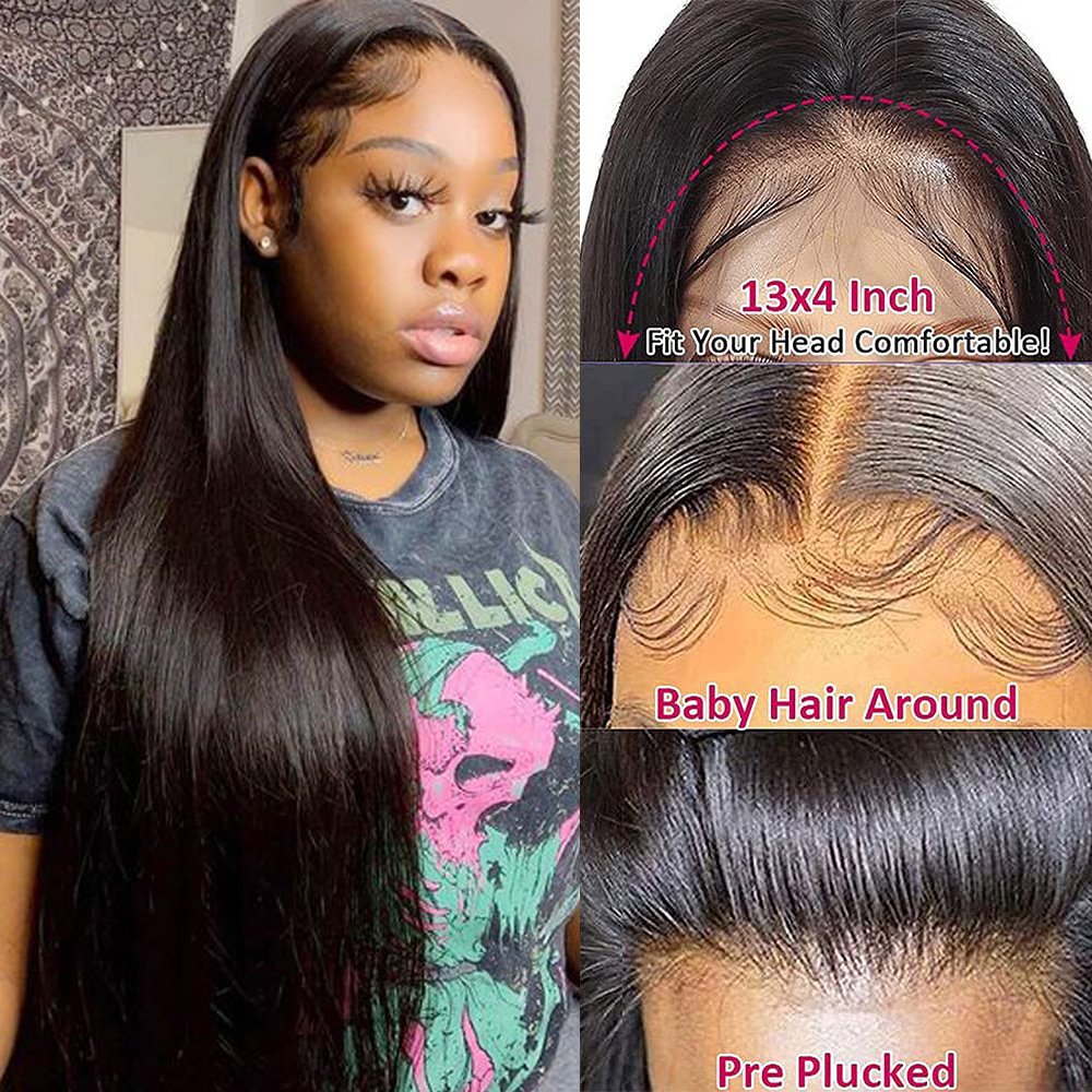 New Arrival Silky Straight Wave Wig Remy Human Hair Wig Ponytail Raw Virgin Cuticle Aligned Brazilian Transparent Lace Front Wig