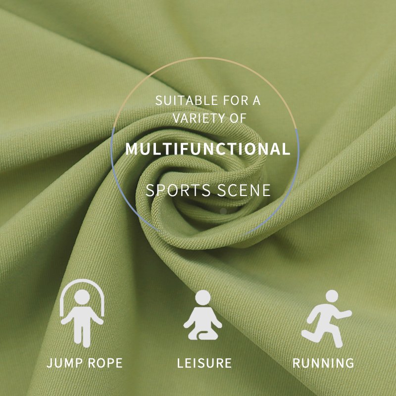 Matte Breathable 4 way stretch Sportswear Fabric 250g Recycled Dyeing knitted Weft 75% nylon 25% spandex Fabric for yoga legging