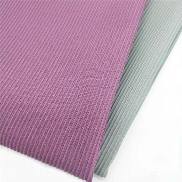Lulu Yoga Fitness Fabric Factory No6652 Hot Selling Wholesale 4 Way Stretch Spandex Clothes Ribbed Fabric Lightweight Weft 160cm