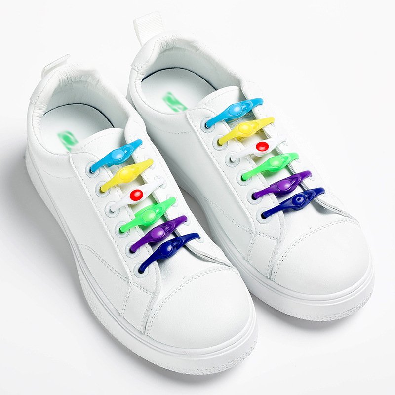 shoe lace manufacturer Silicone non tie thick Shoelaces Elastic Shoe Laces rubber shoe lace
