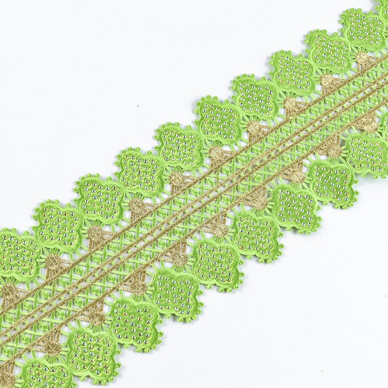 Crochet Knitted Polyester Silk Lace Decorative Embroidery Fabric Clothing Accessories Girls Boys Wedding Sleepwear Yarn Dyed